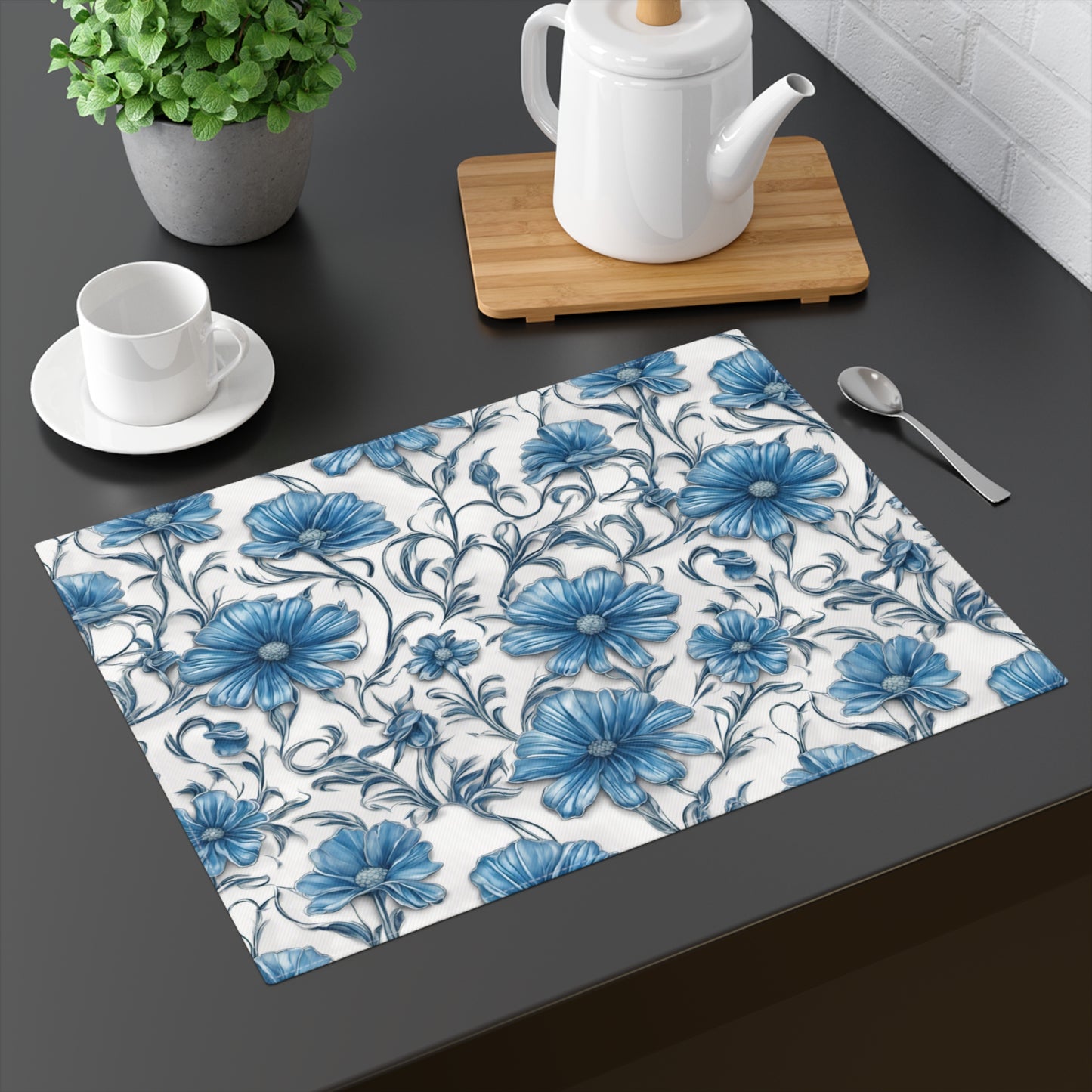 Blue Daisies Placemat, 1pc