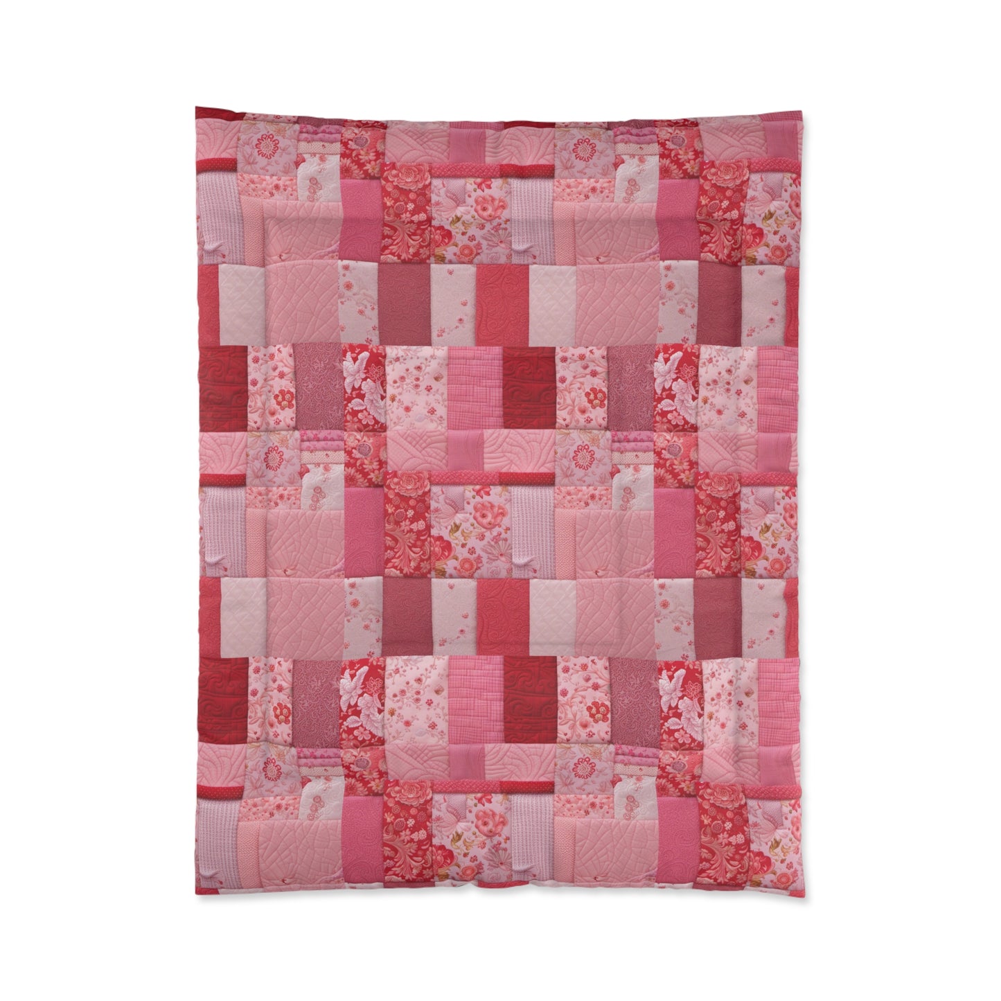 Patchwork in Pinks & Reds Comforter