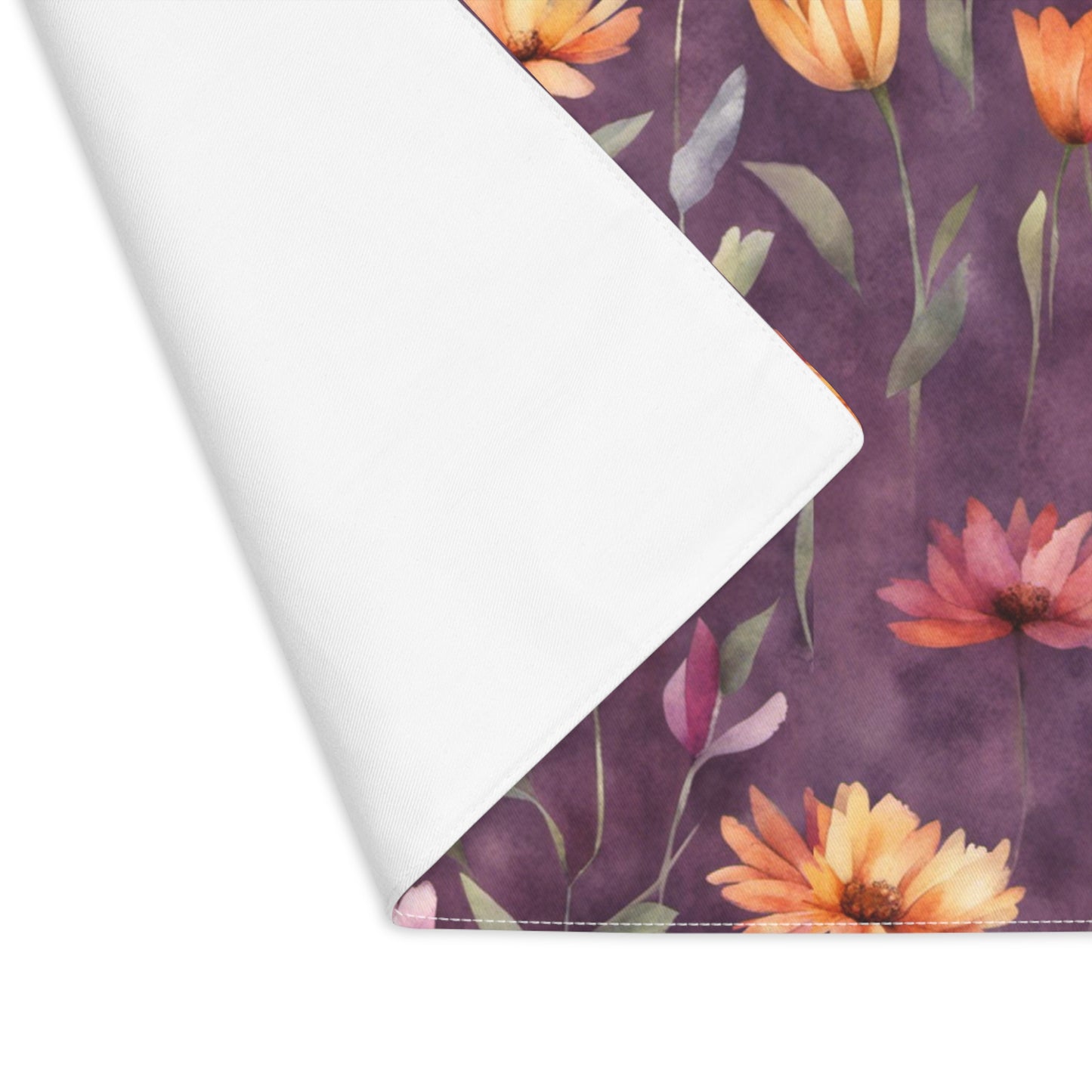 Wild Flowers on Plum Placemat, 1pc