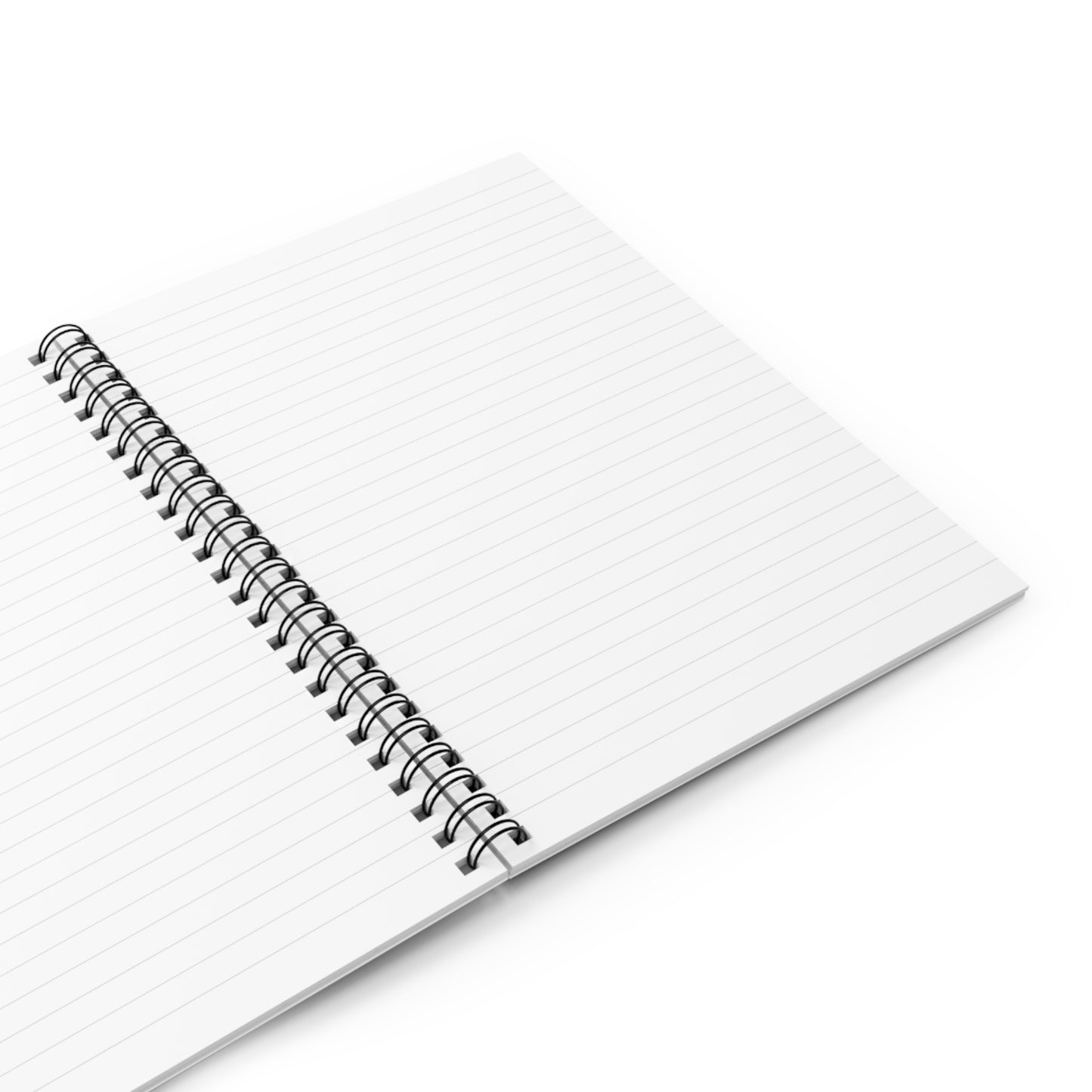 White Flowers on Apricot Spiral Notebook - Ruled Line