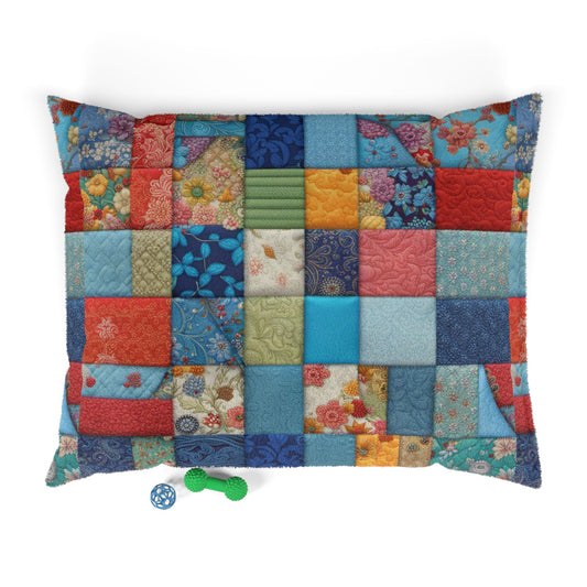 Bright Patchwork Pet Bed