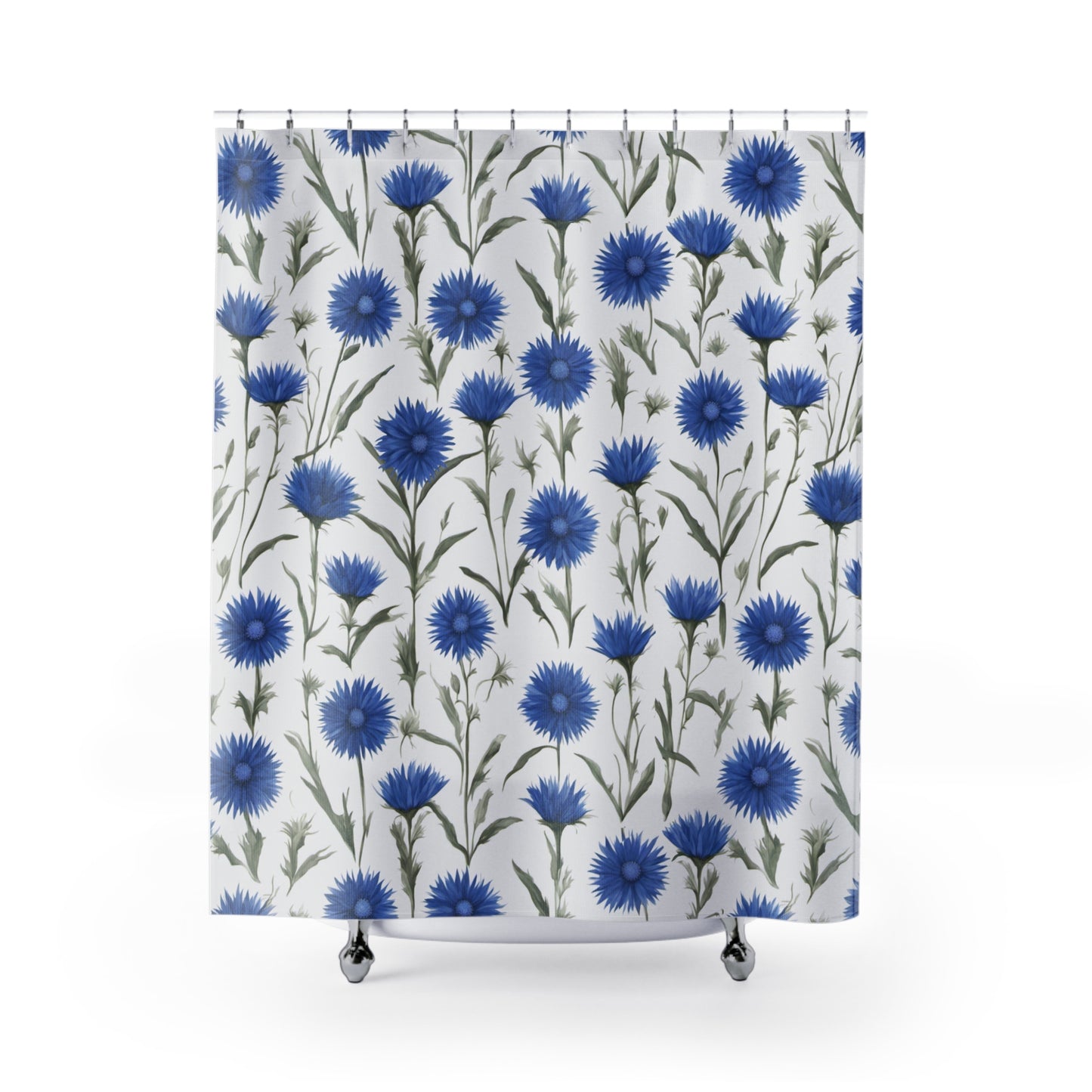 Cornflower Blue Shower Curtains