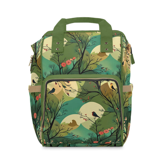 Birds of the Forest 1 Multifunctional Diaper Backpack