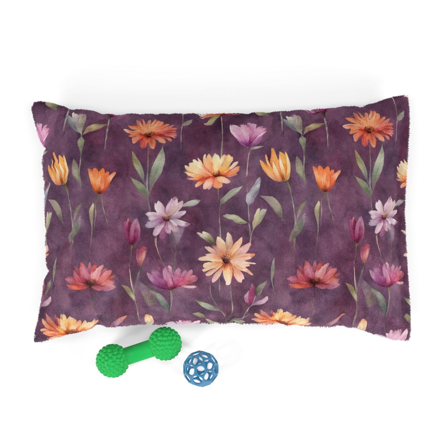 Wild Flowers on Plum Pet Bed