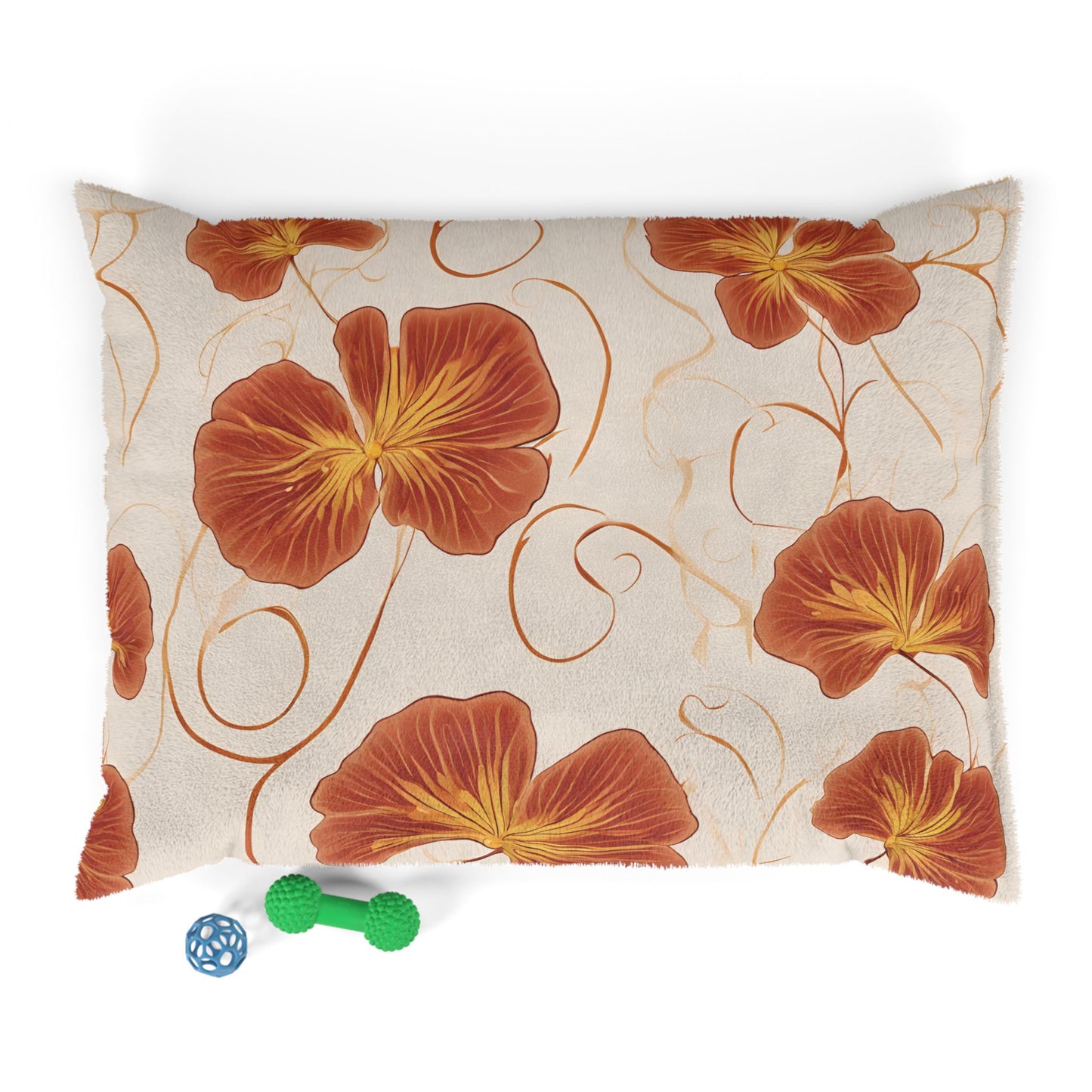 Orange Nasturtium Petals Puppy Mattress