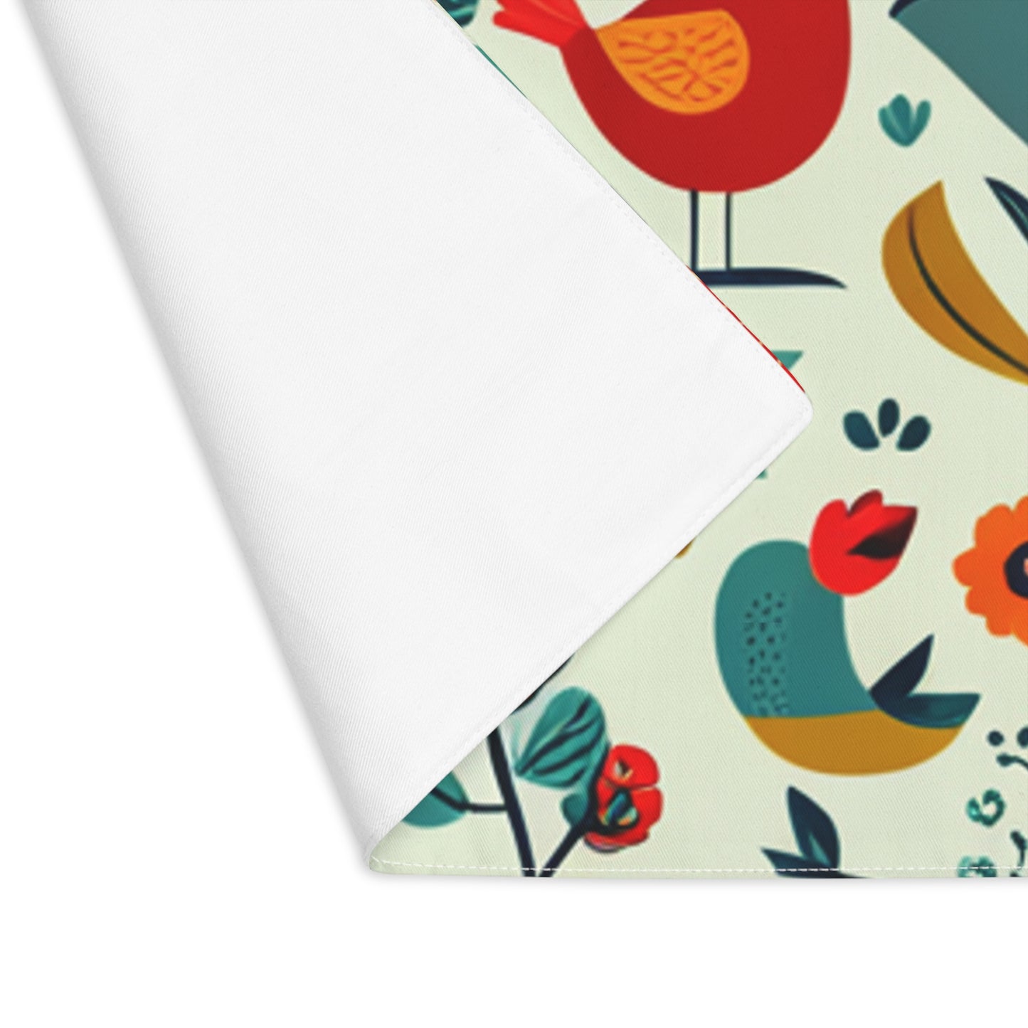 Folk Art Birds and Flowers Placemat, 1pc