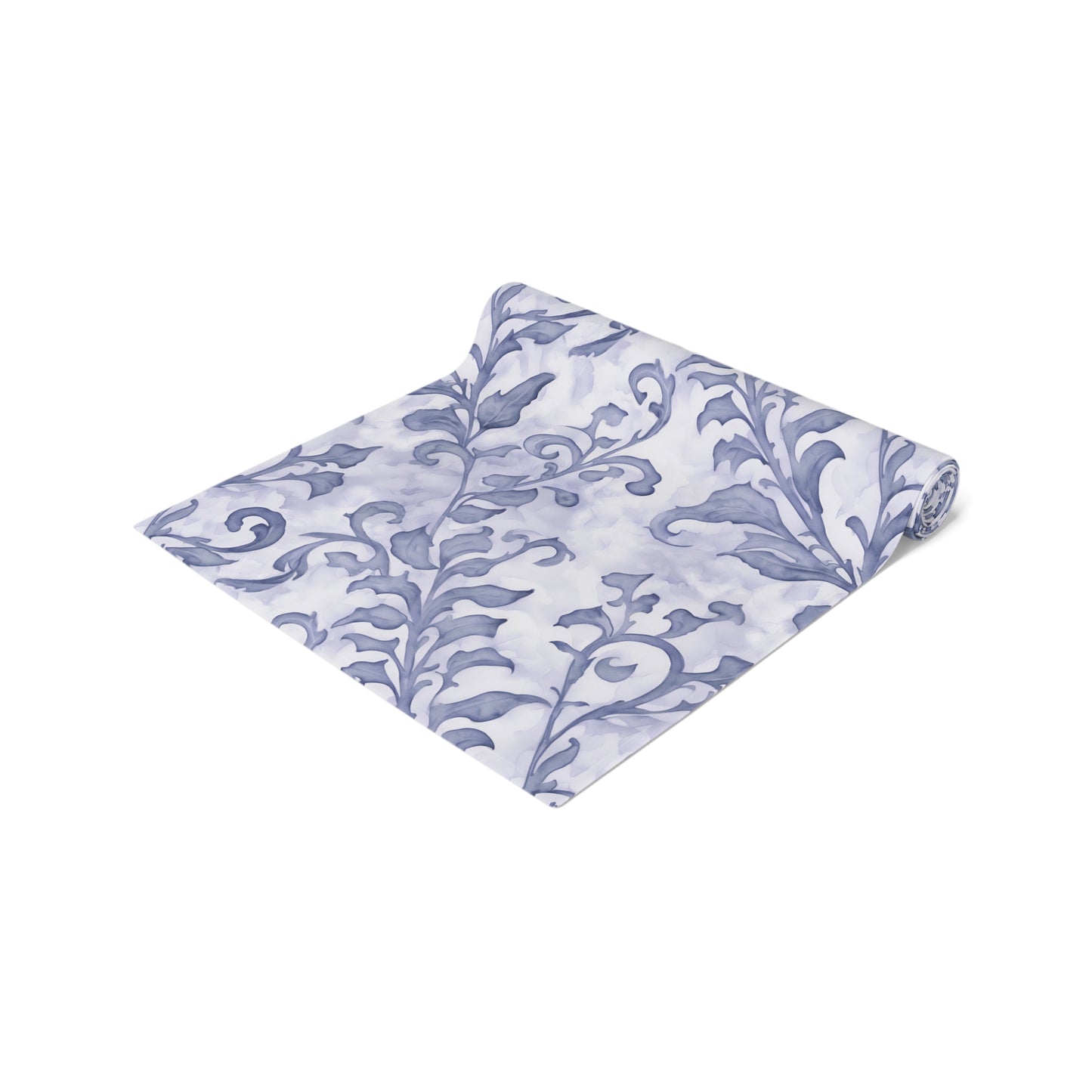 Climbing Blue Leaves, Table Runner (Cotton, Poly)