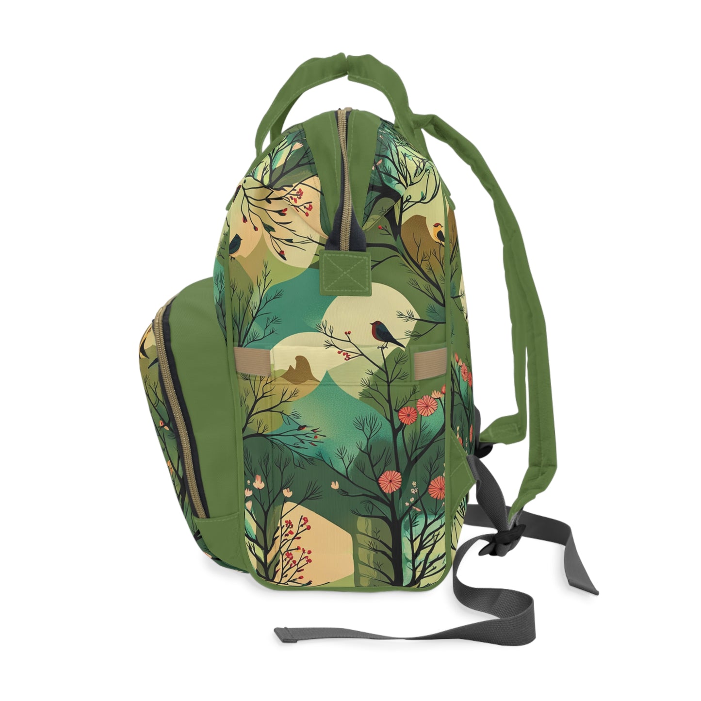 Birds of the Forest 1 Multifunctional Diaper Backpack