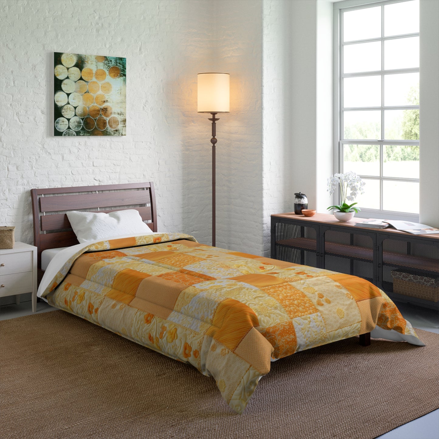 Patchwork in Yellow & Orange Comforter