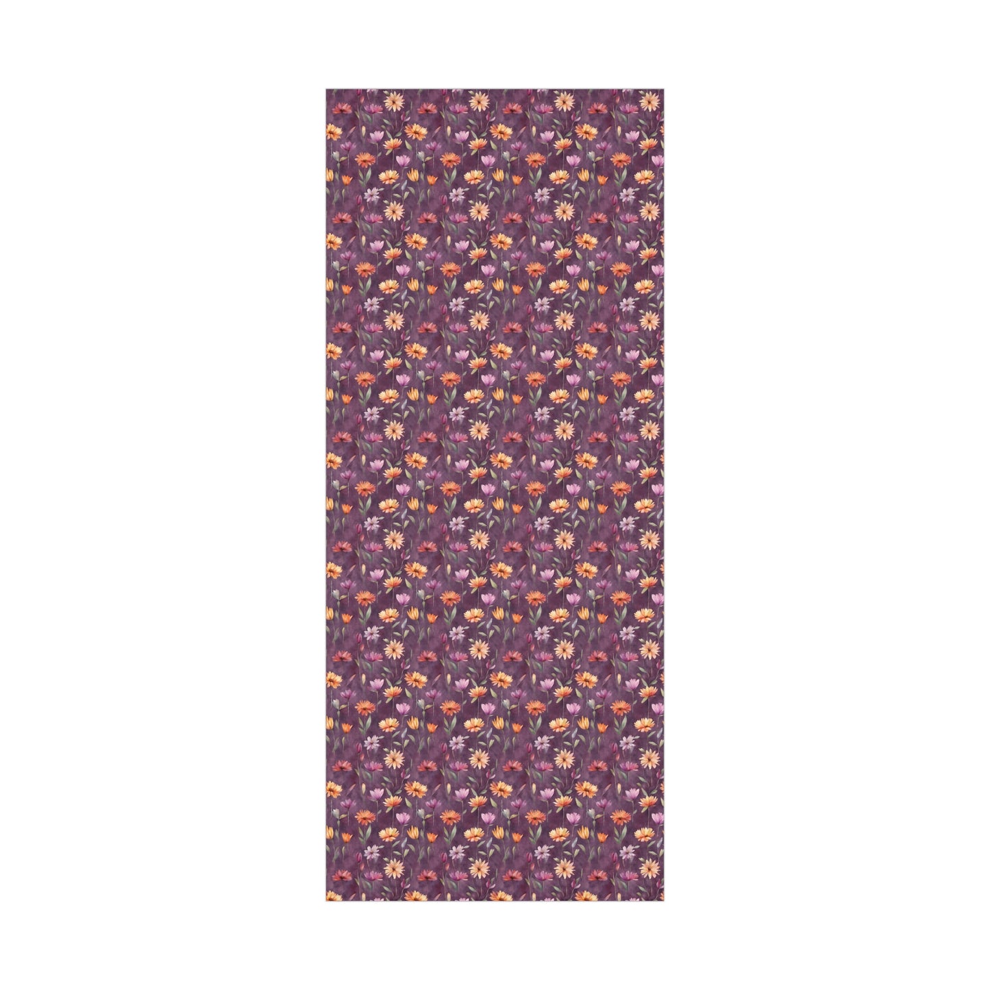 Wild Flowers on Plum Gift Wrap Papers