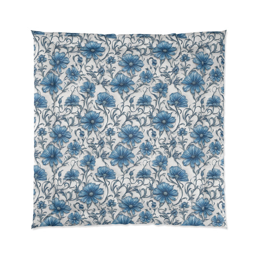 Blue Daisies Comforter