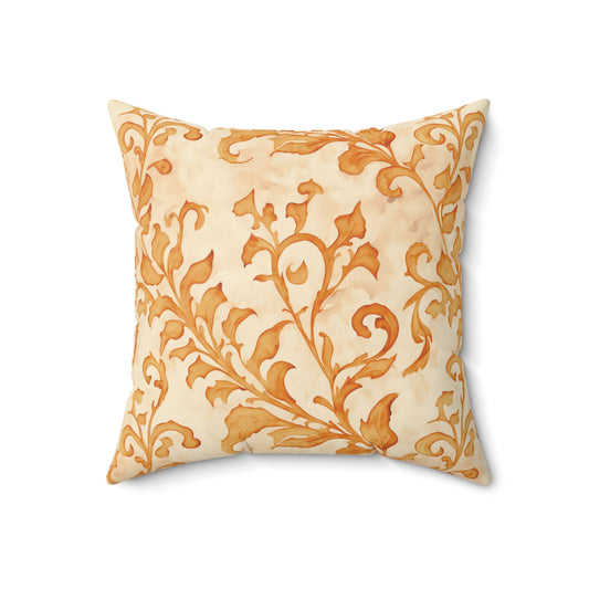 Climbing Yellow Leaves, Polyester Square Pillow