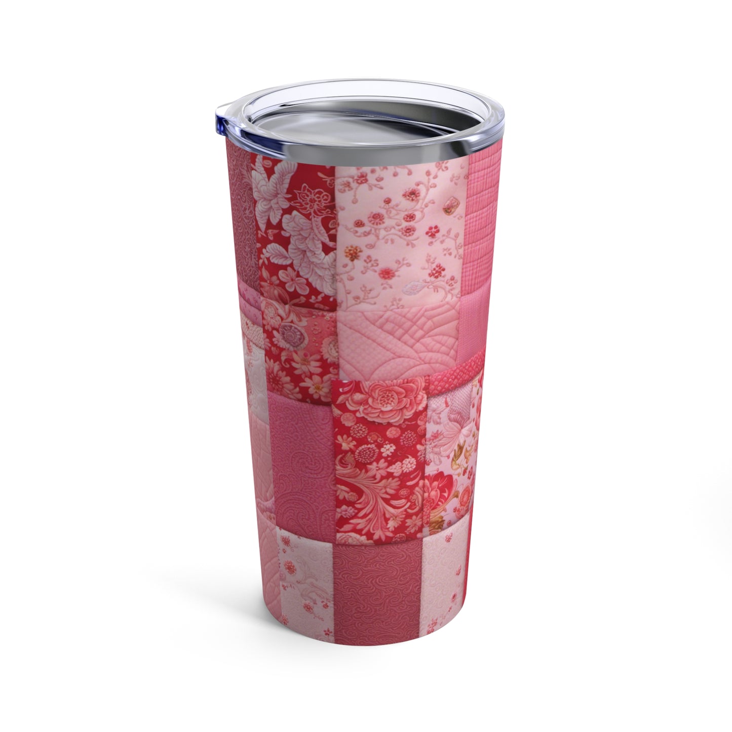 Red & Pink Patchwork Tumbler 20oz