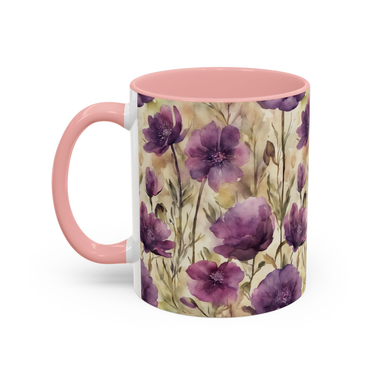 Plum Wildflowers Coffee Mug, 11oz