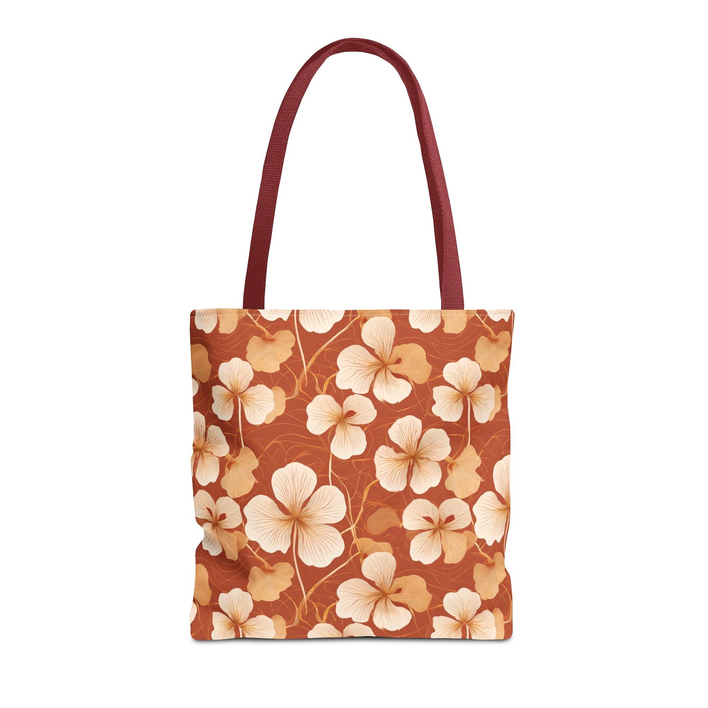 Leaves and Petals in Shades of Ochre Tote Bag (AOP)