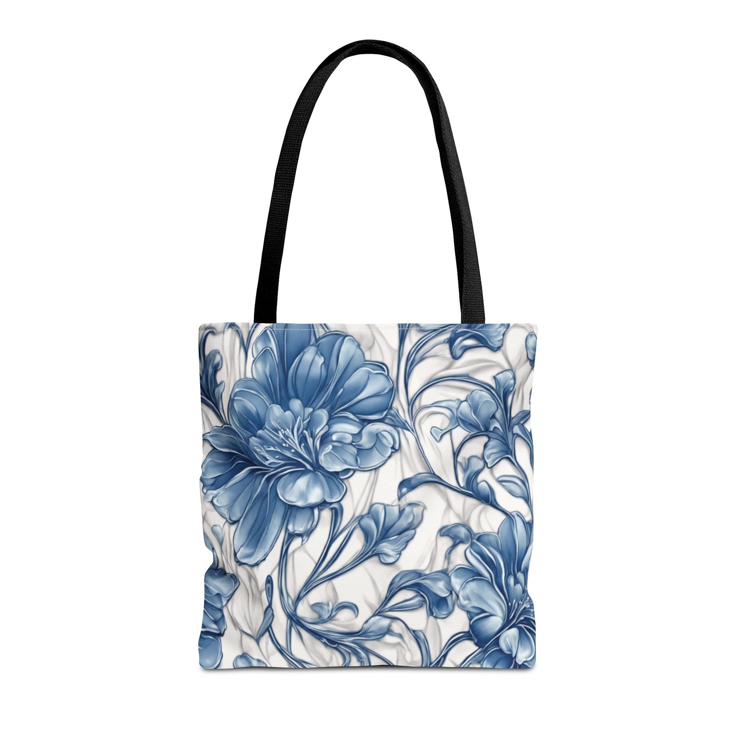 Blue & White Flowers Tote Bag (AOP)