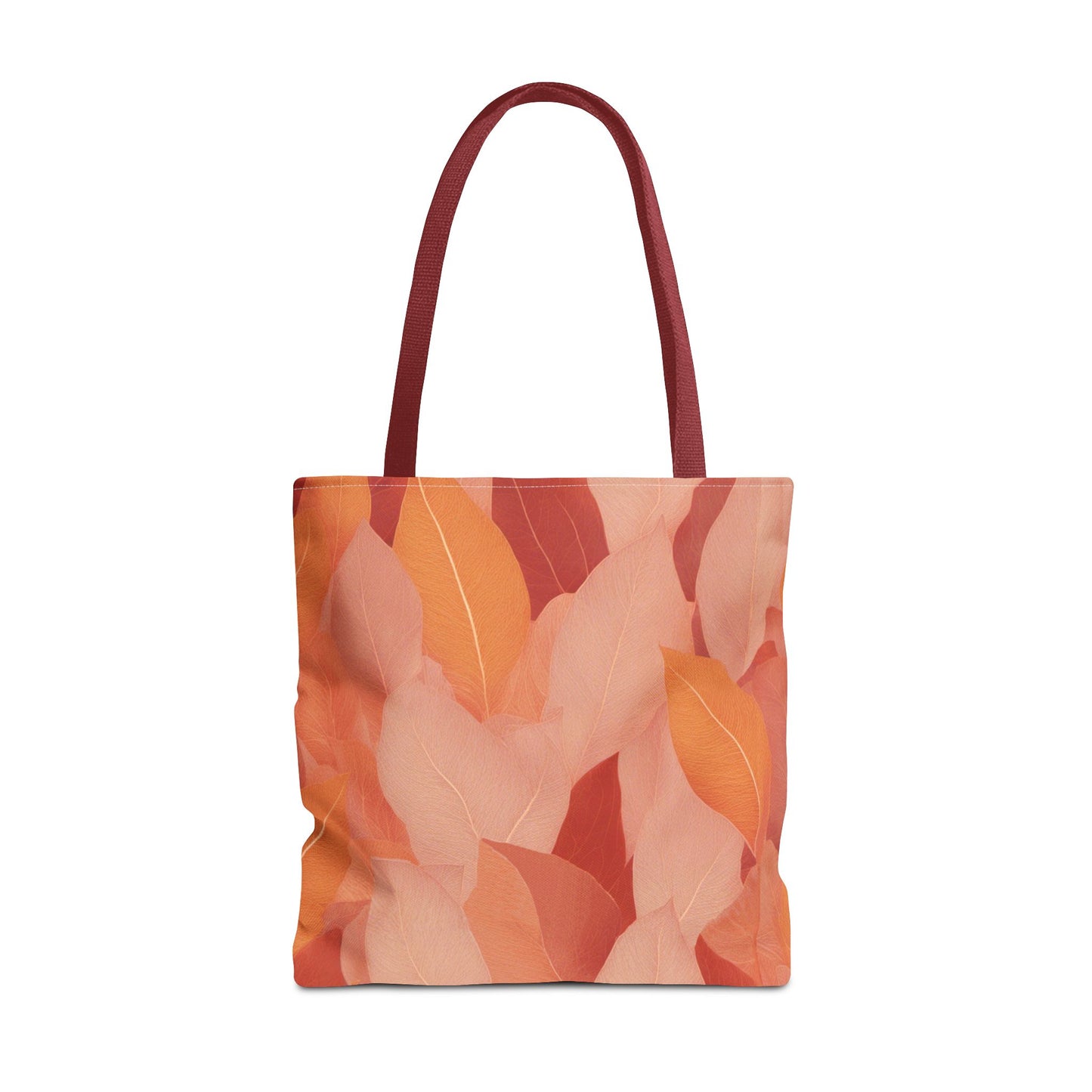 Soft Autumn Leaves in Pink, Red and Orange Tote Bag (AOP)