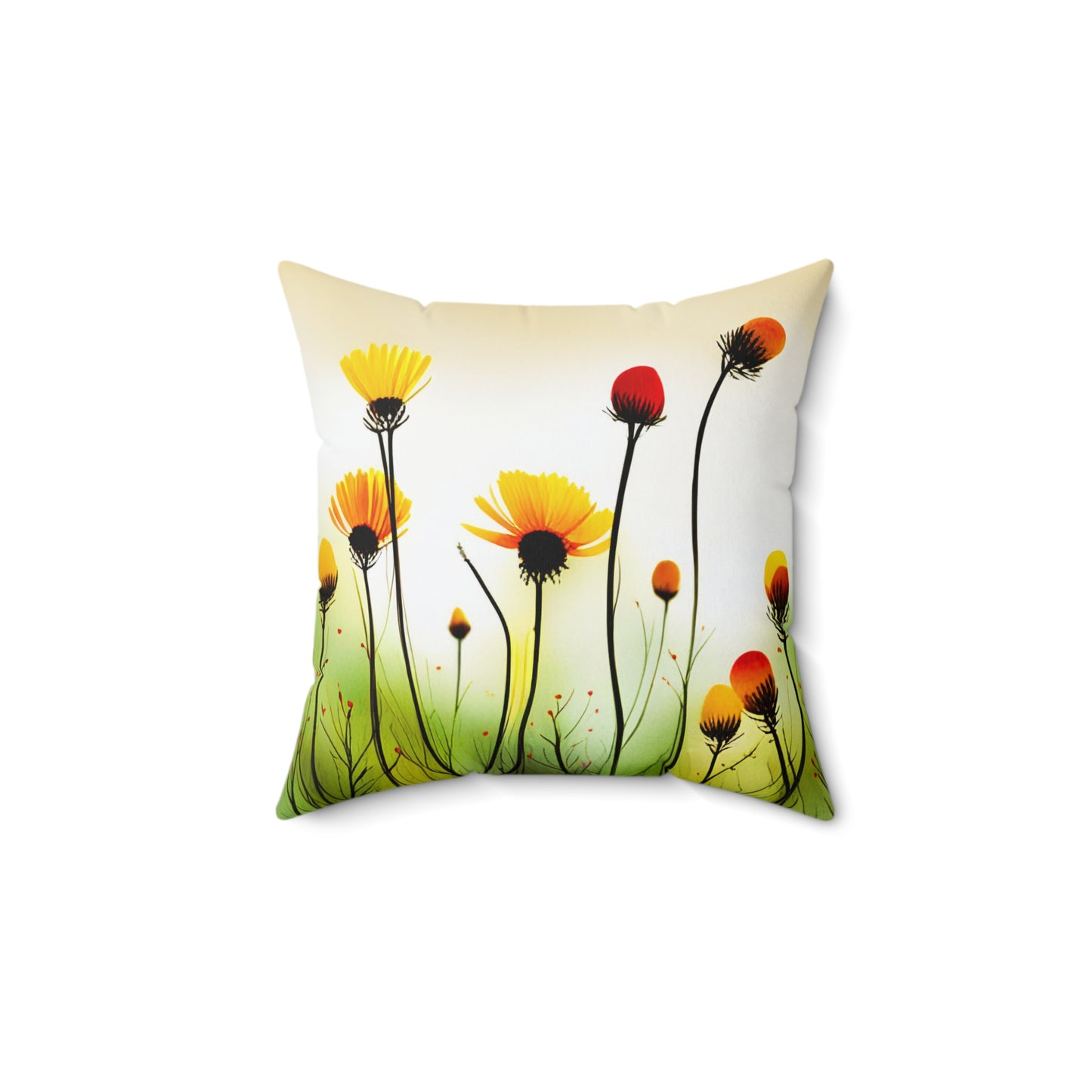 Field Flowers 7: Spun Polyester Square Pillow