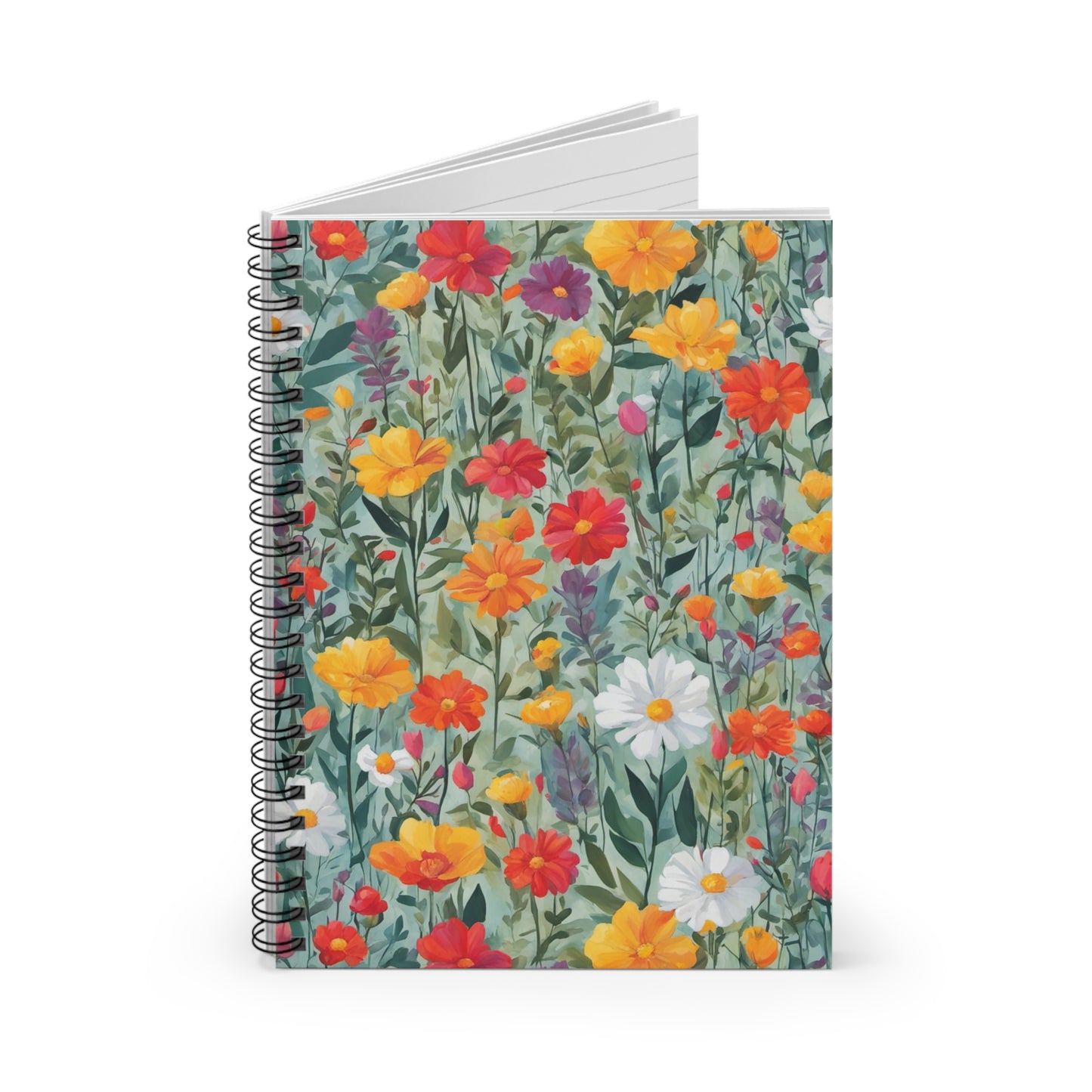 Wildflower Rampage Spiral Notebook - Ruled Line