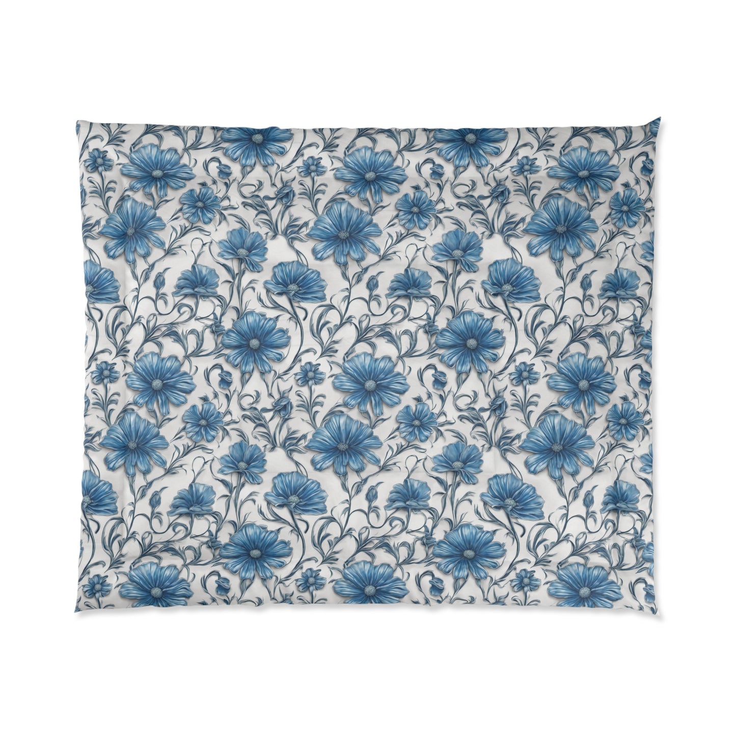 Blue Daisies Comforter