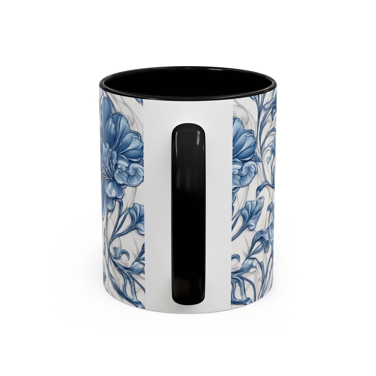 Blue & White Flowers Coffee Mug, 11oz