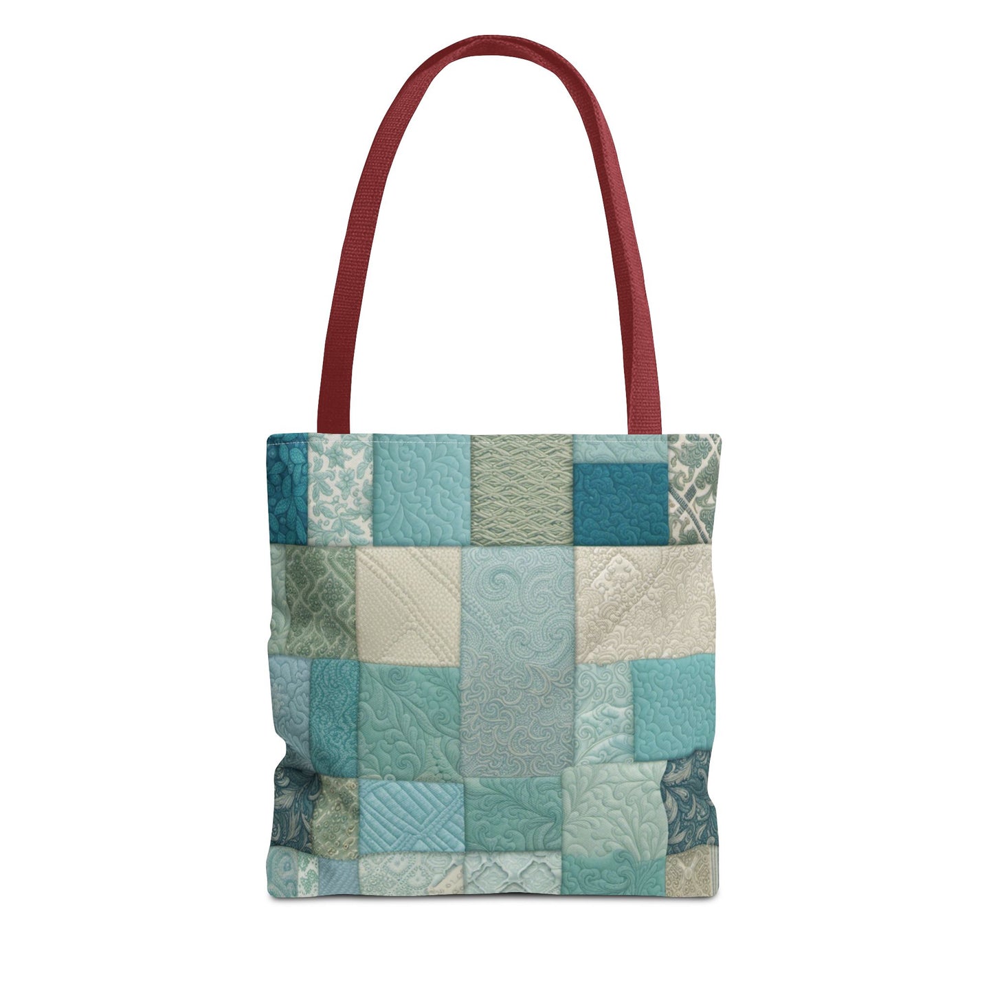 Patchwork in Blues & Greens Tote Bag (AOP)