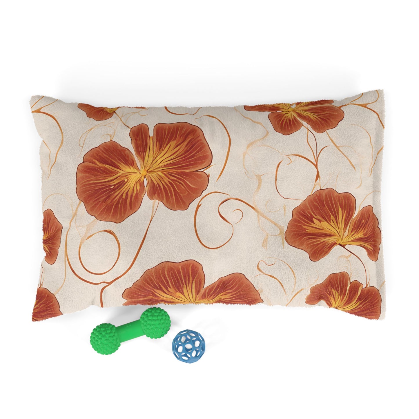 Orange Nasturtium Petals Puppy Mattress