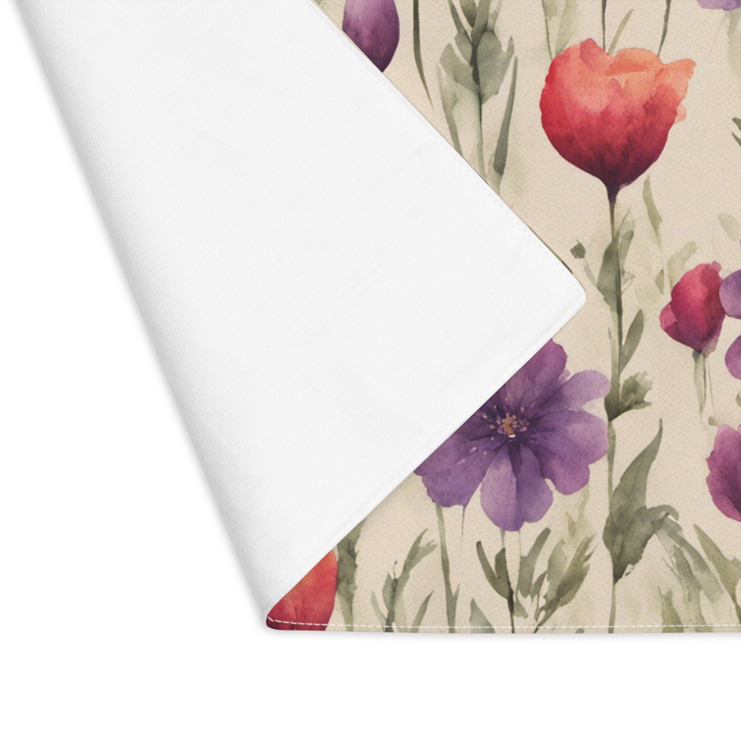 Poppies and Plum Flowers Placemat, 1pc