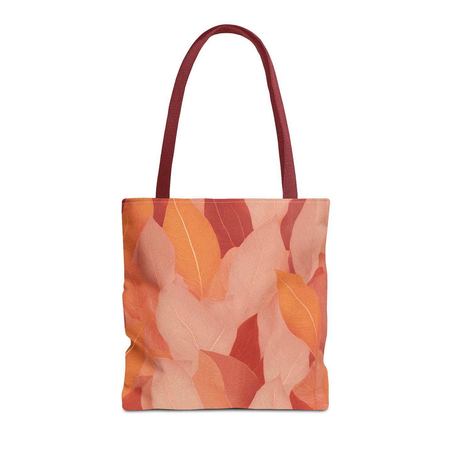 Soft Autumn Leaves in Pink, Red and Orange Tote Bag (AOP)