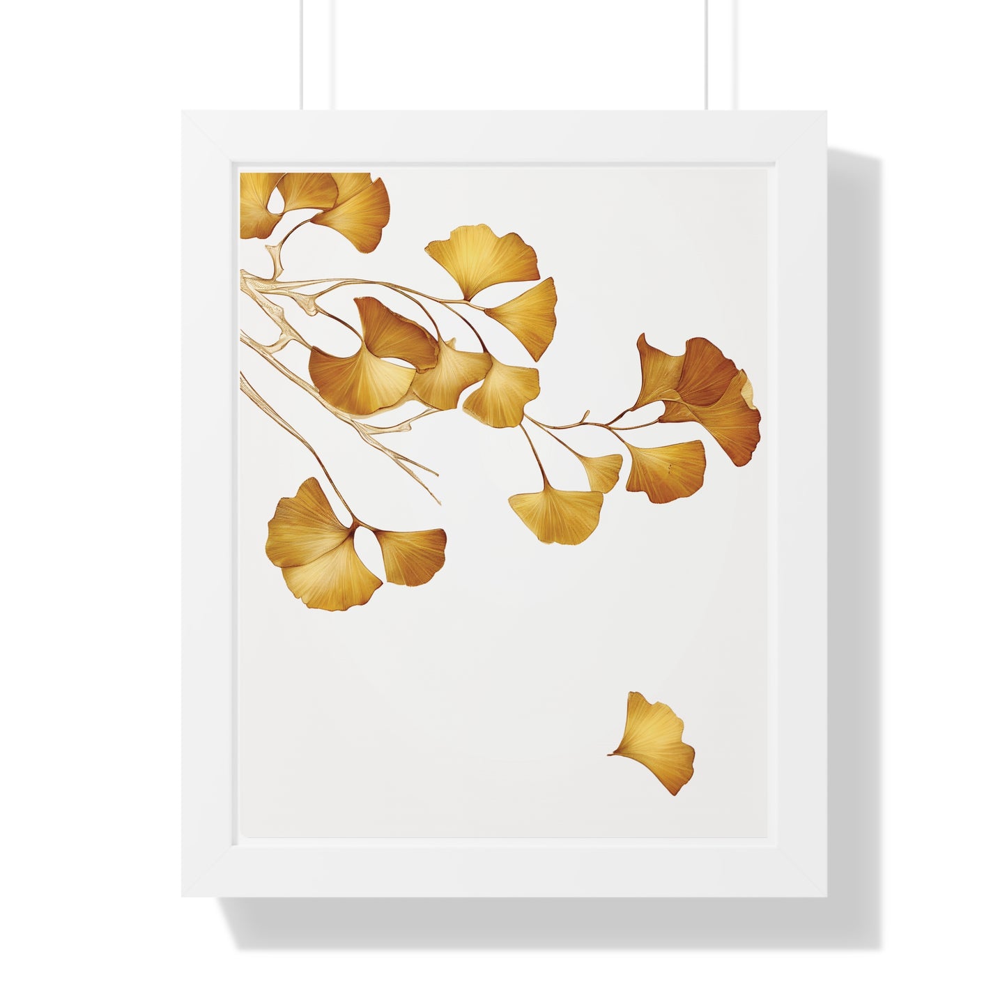 Golden Gingko Biloba, Framed Vertical Poster