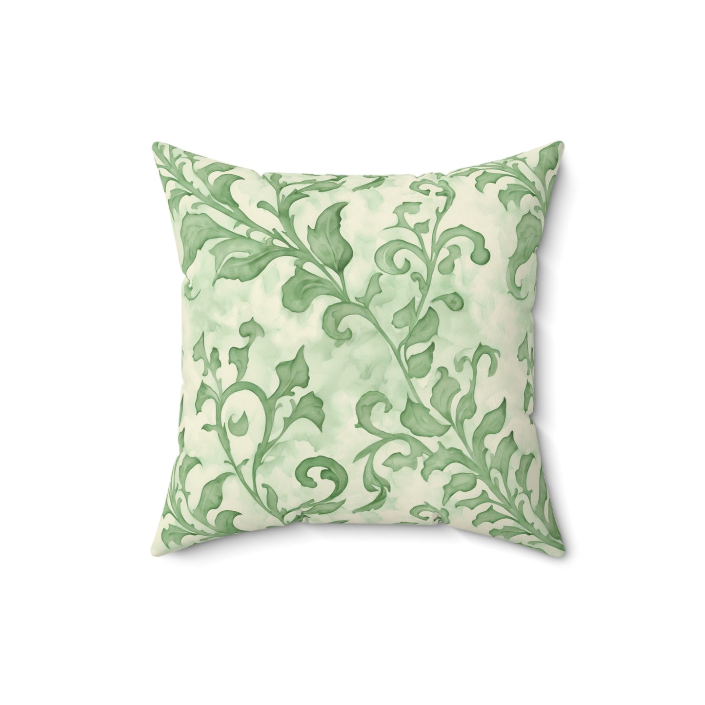 Climbing Green Leaves, Polyester Square Pillow