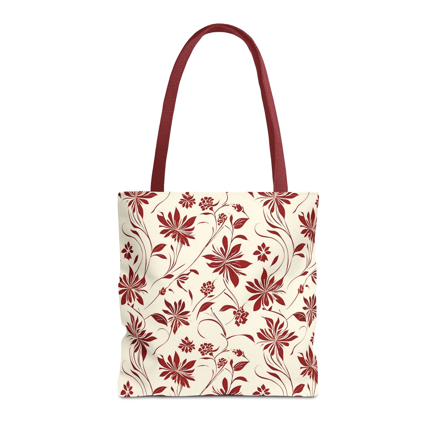 Simple Red Flower Pattern Tote Bag (AOP)