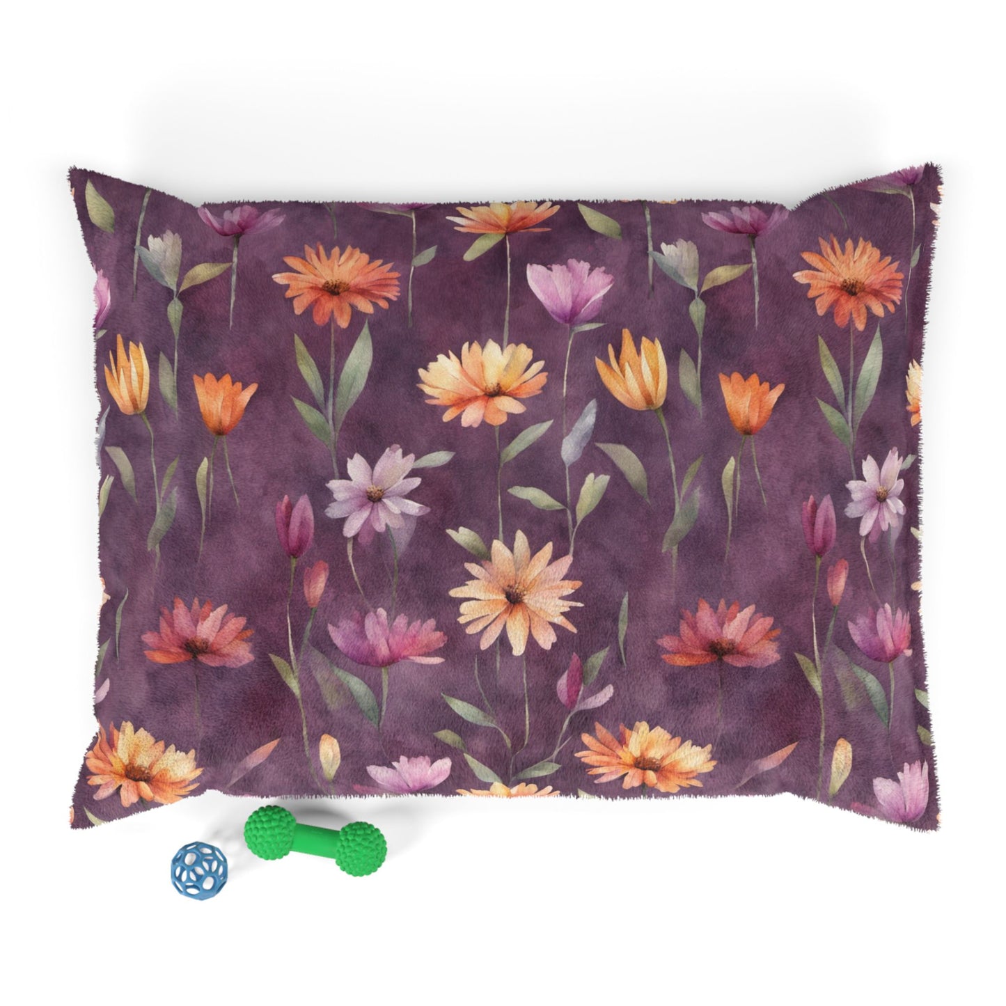 Wild Flowers on Plum Pet Bed