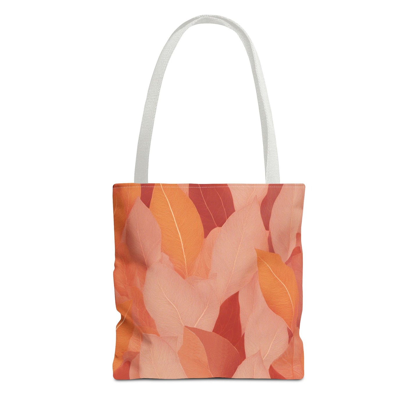 Soft Autumn Leaves in Pink, Red and Orange Tote Bag (AOP)