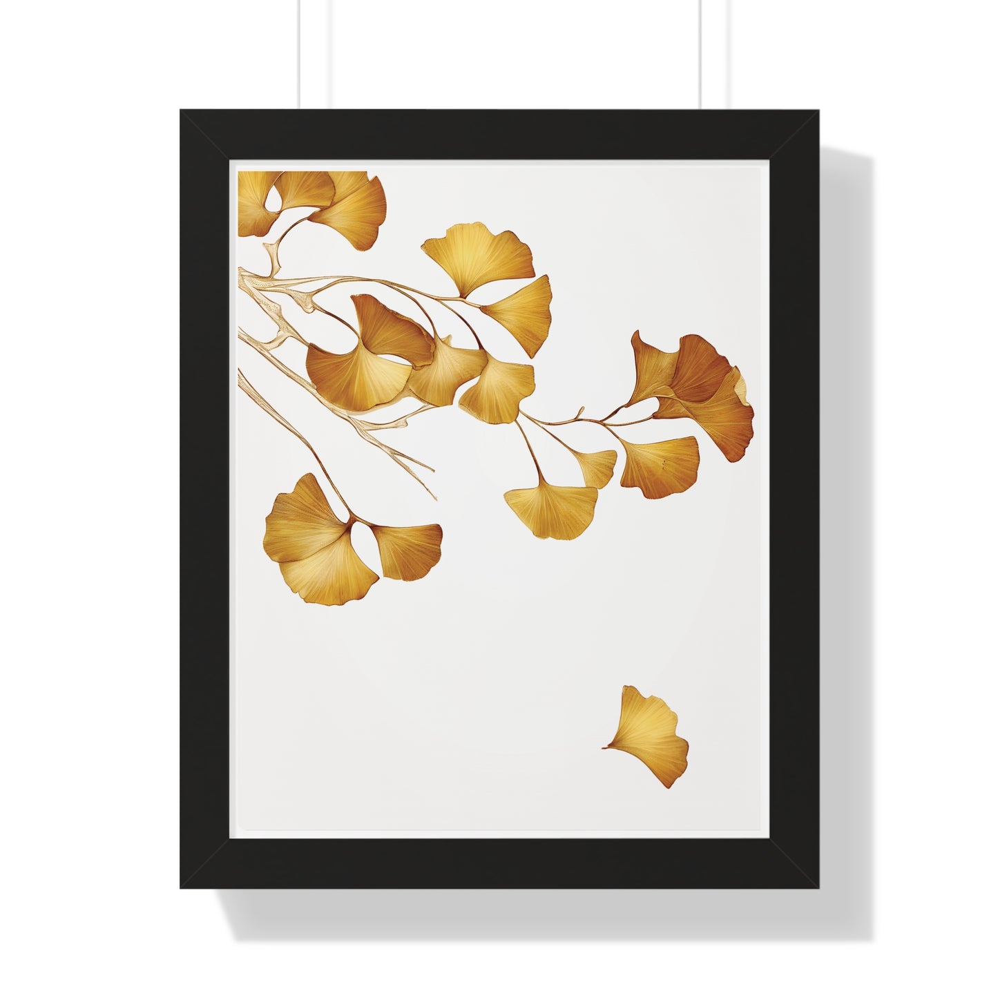 Golden Gingko Biloba, Framed Vertical Poster