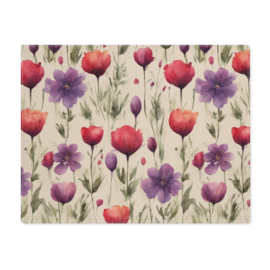 Poppies and Plum Flowers Placemat, 1pc