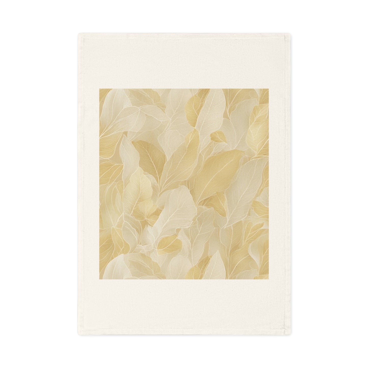 Gold Leaves Cotton Tea Towel