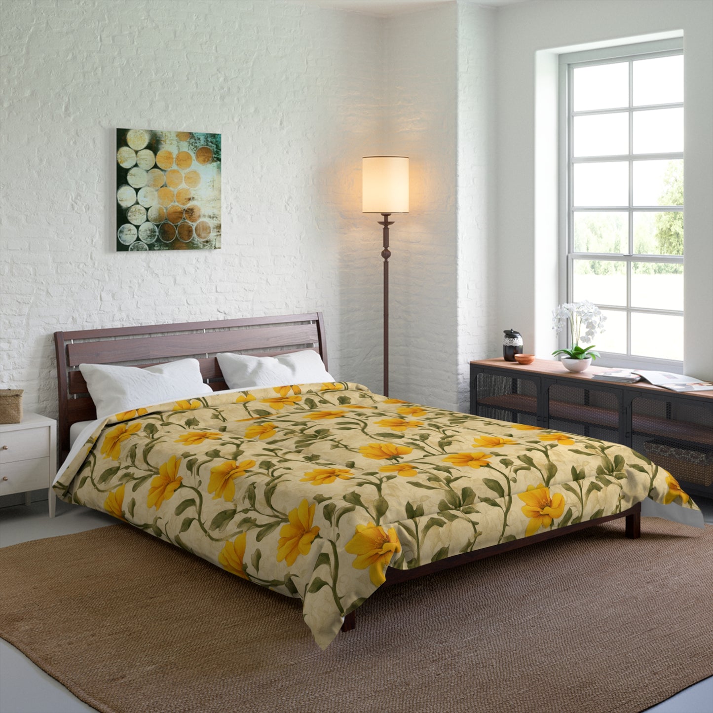 Gold Flowers Comforter