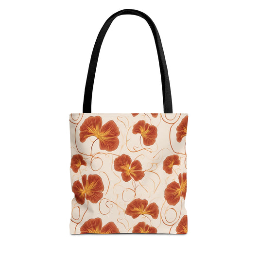 Orange Nasturtium Petals Tote Bag (AOP)