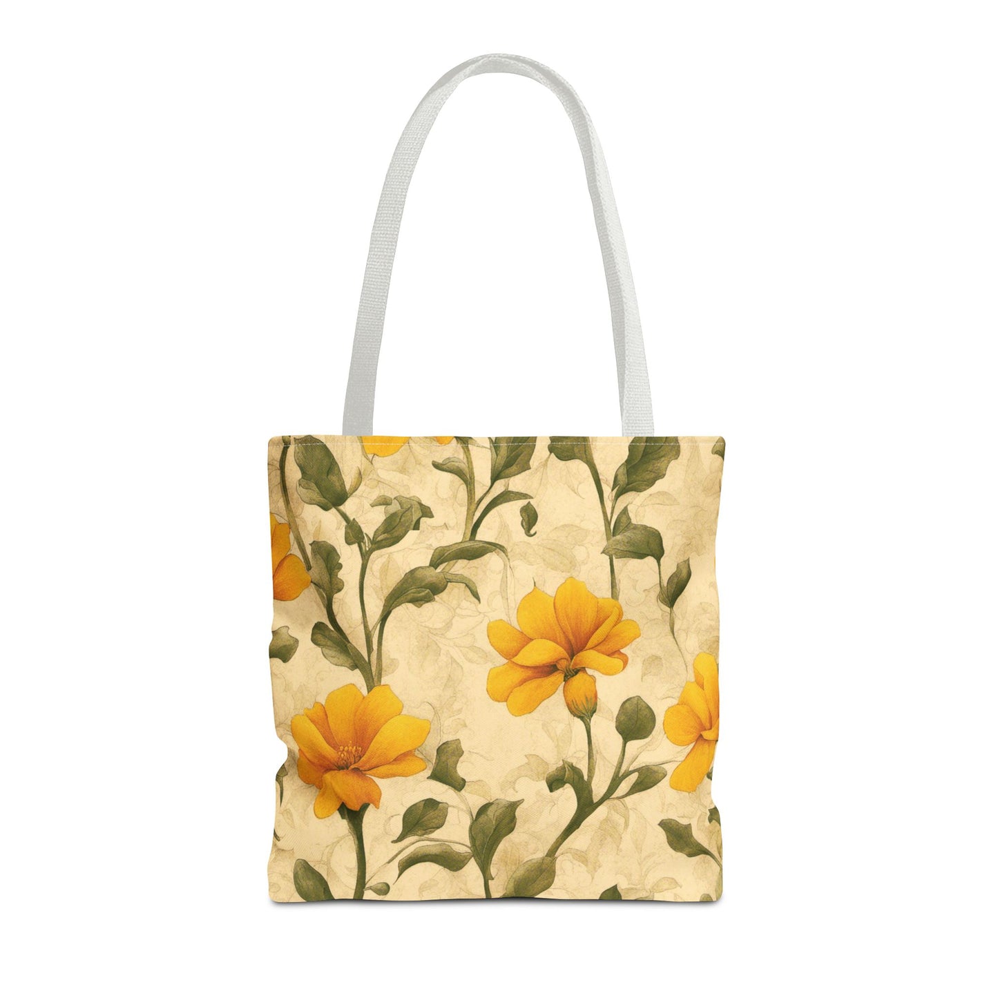 Gold Flowers Tote Bag (AOP)