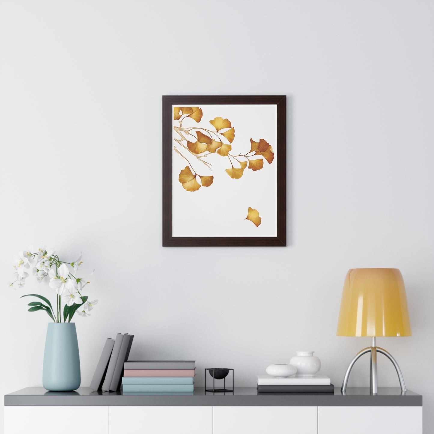 Golden Gingko Biloba, Framed Vertical Poster