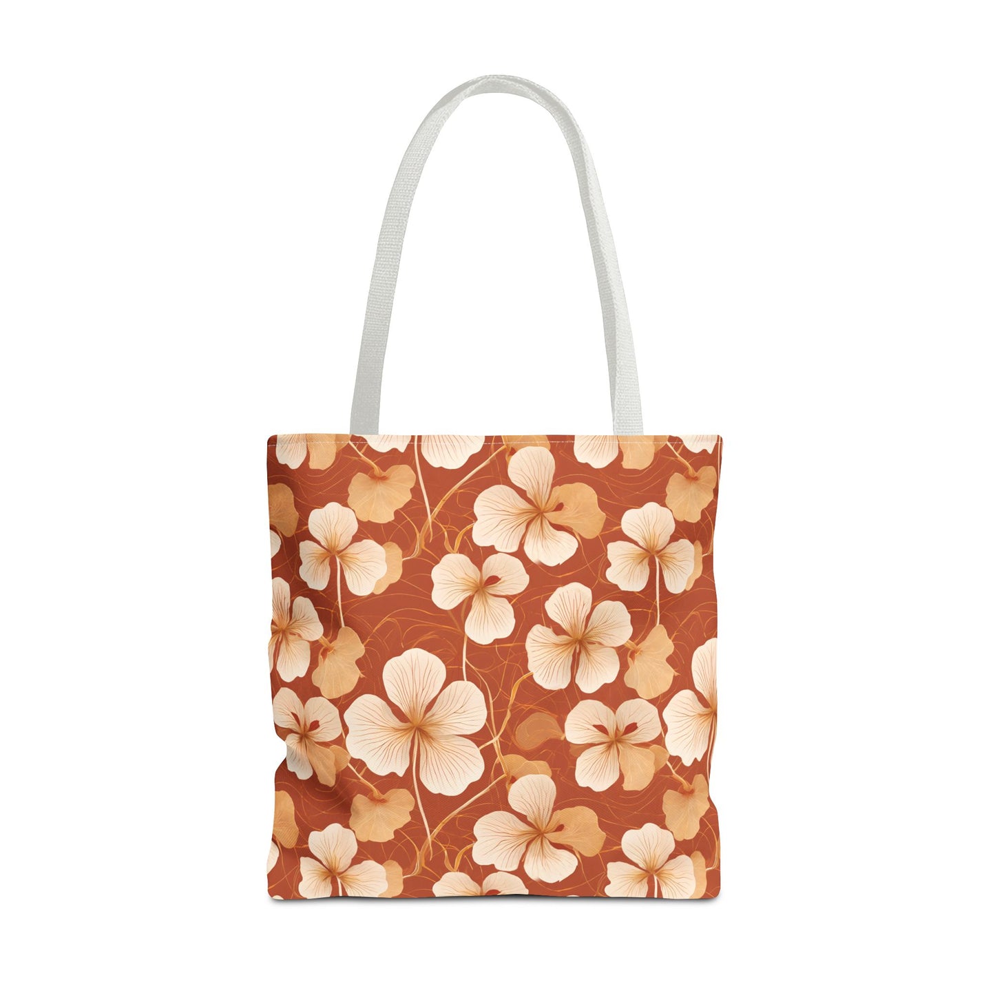 Leaves and Petals in Shades of Ochre Tote Bag (AOP)