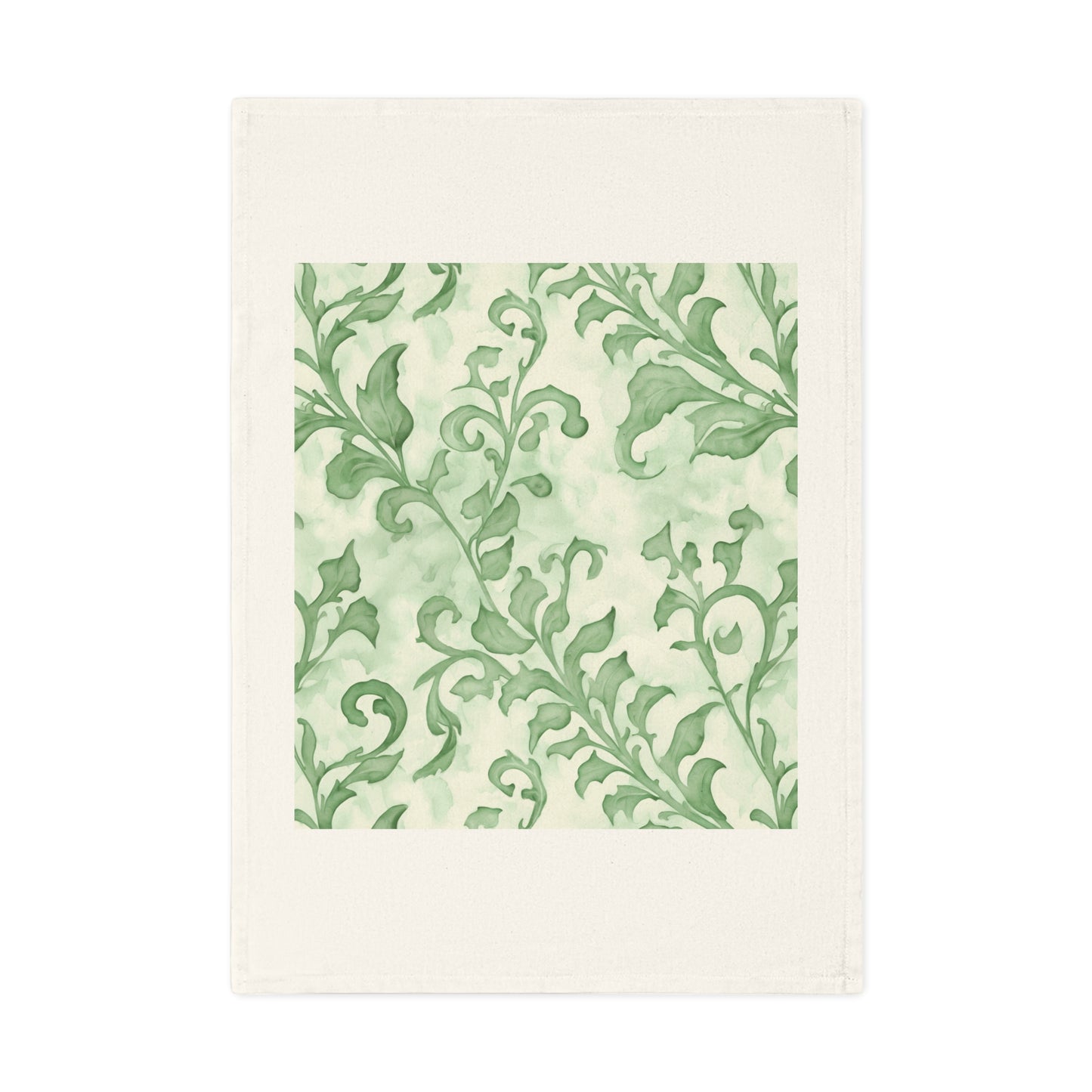 Climbing Green Leaves, Cotton Tea Towel