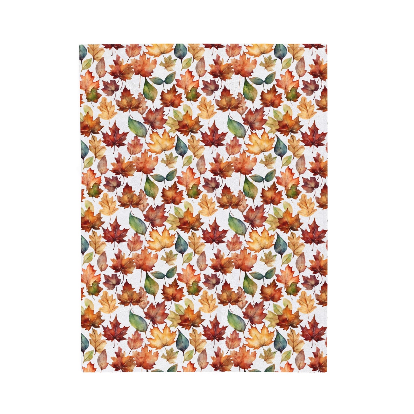 Autumn Leaves Velveteen Plush Blanket