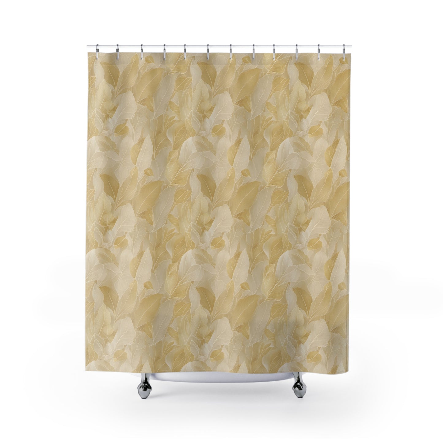 Gold Leaves Shower Curtains