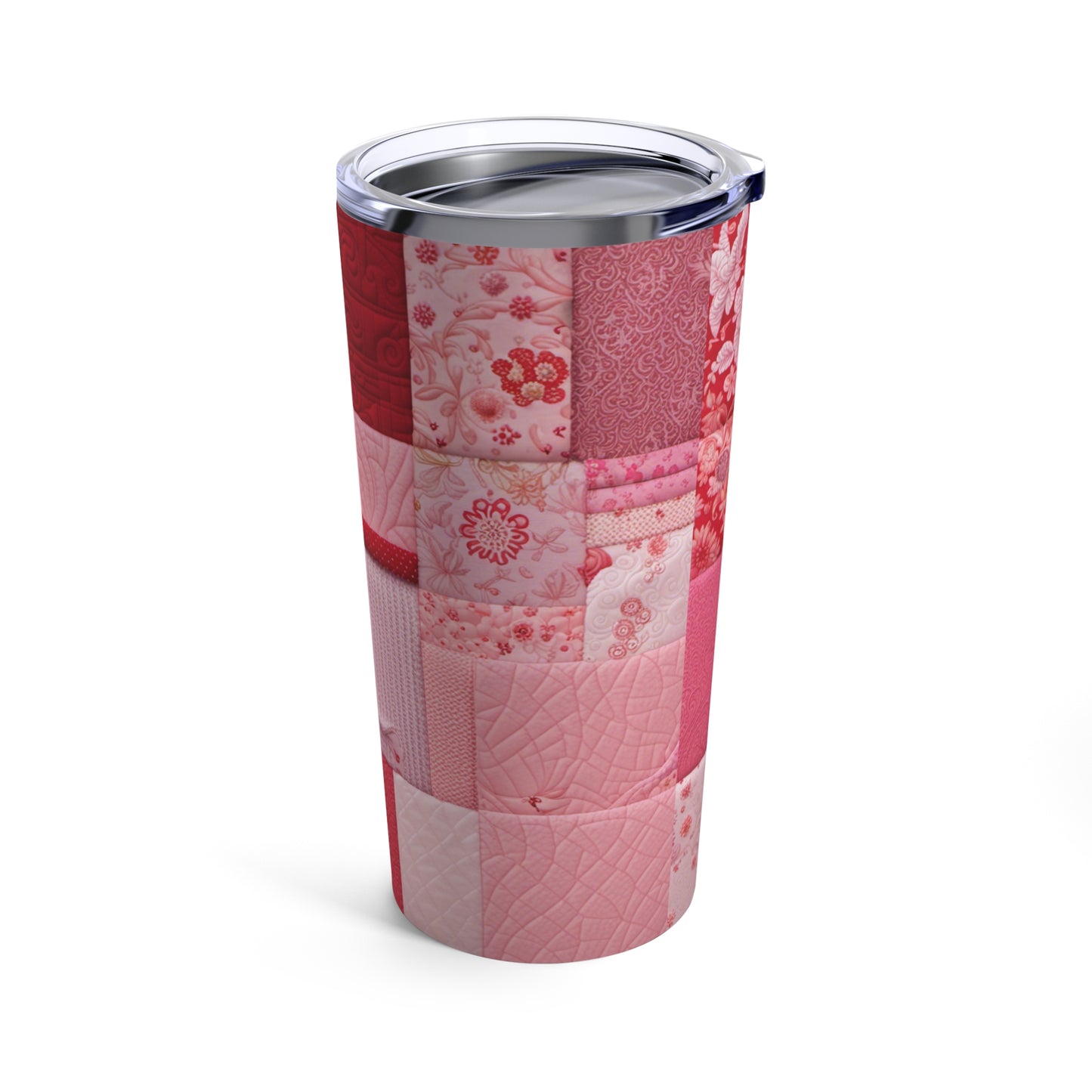 Red & Pink Patchwork Tumbler 20oz