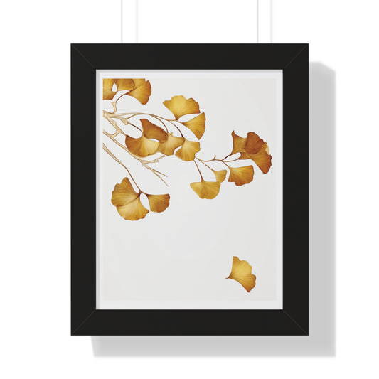 Golden Gingko Biloba, Framed Vertical Poster