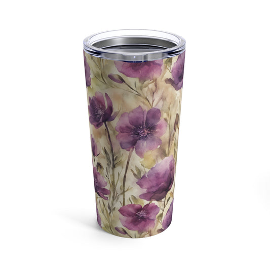 Plum Wildflowers Tumbler 20oz