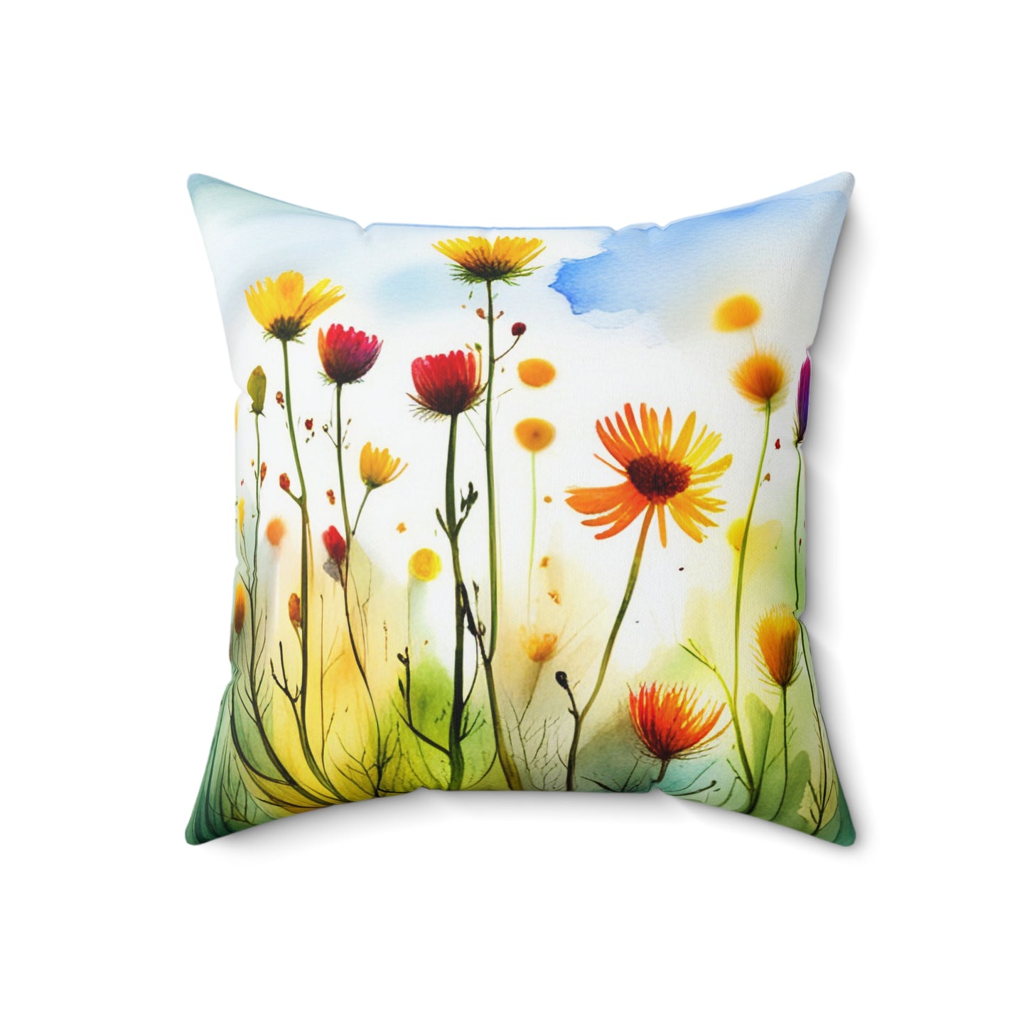 Field Flowers 6: Spun Polyester Square Pillow