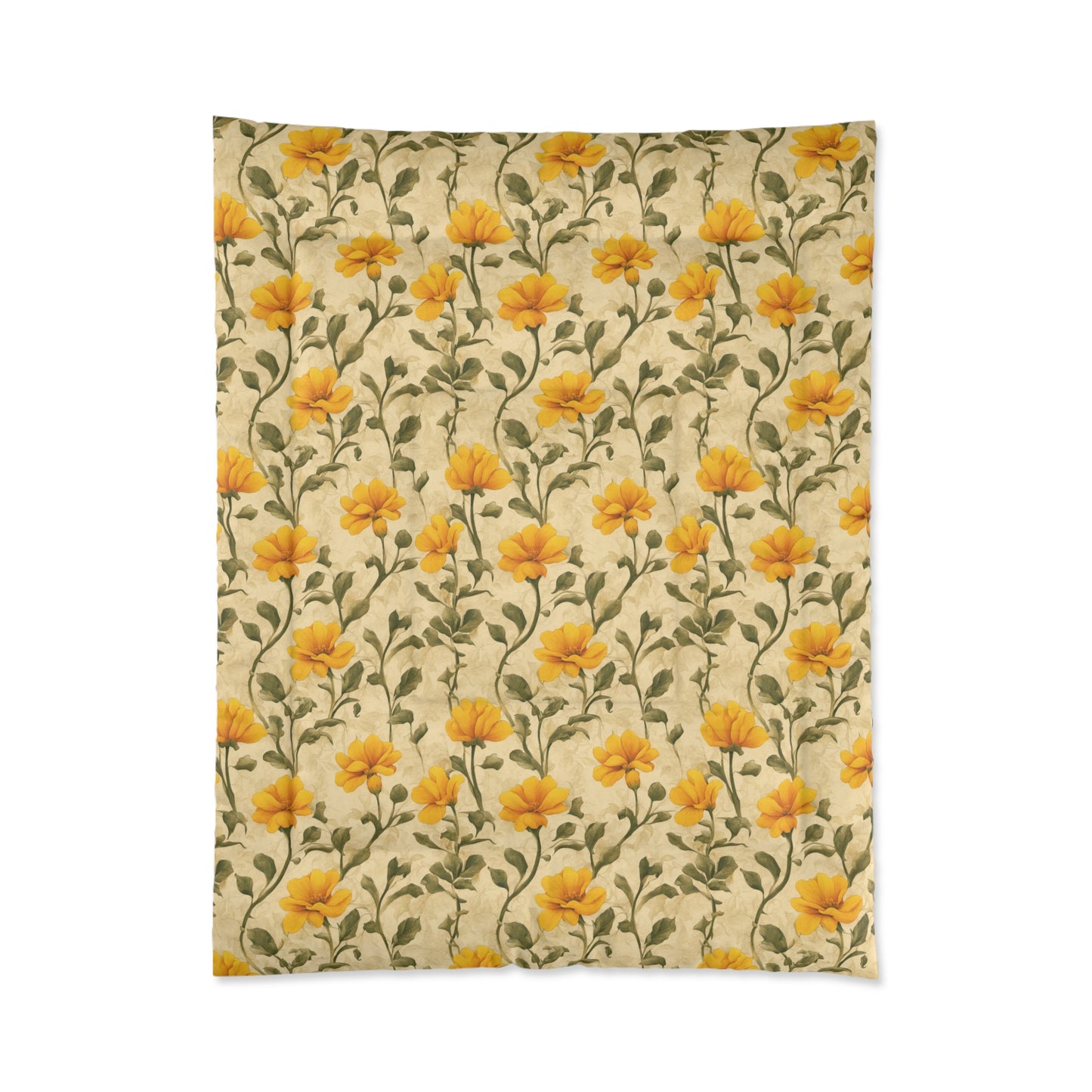 Gold Flowers Comforter